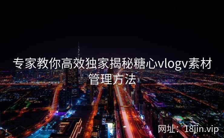 专家教你高效独家揭秘糖心vlogv素材管理方法