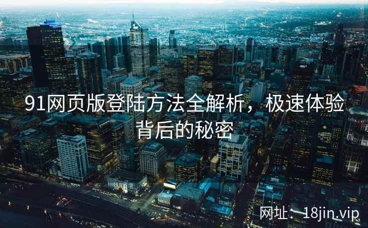 91网页版登陆方法全解析，极速体验背后的秘密