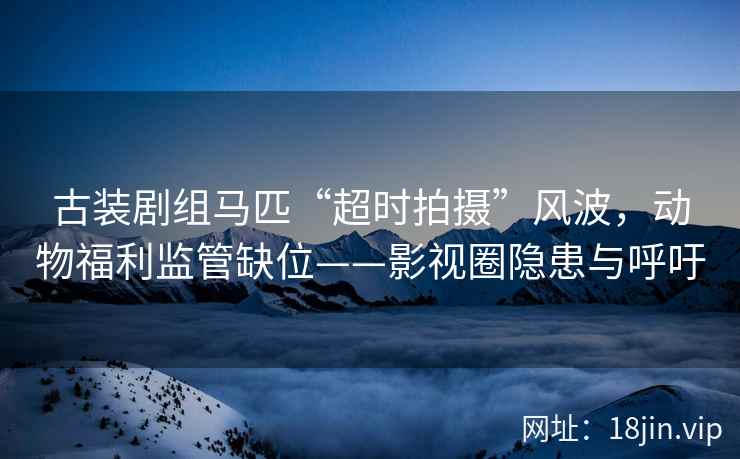 古装剧组马匹“超时拍摄”风波，动物福利监管缺位——影视圈隐患与呼吁