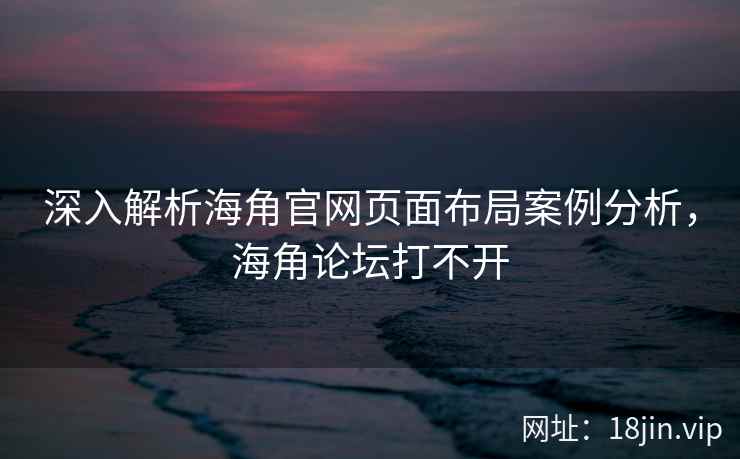 深入解析海角官网页面布局案例分析，海角论坛打不开