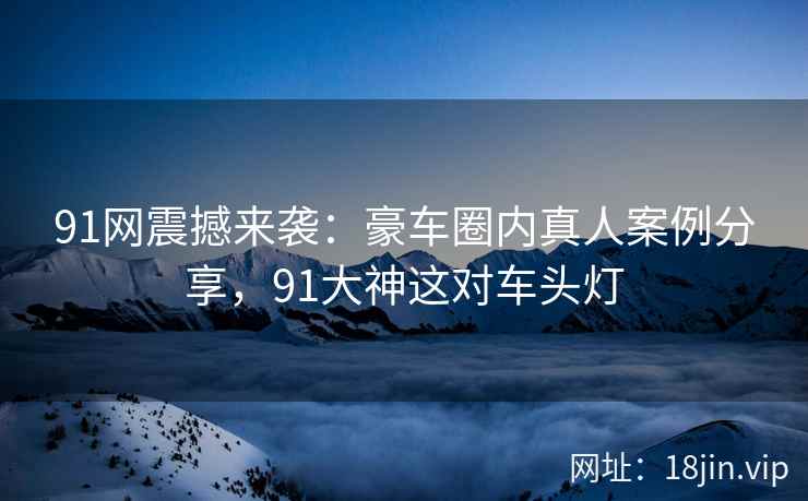 91网震撼来袭：豪车圈内真人案例分享，91大神这对车头灯