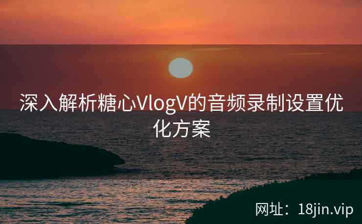 深入解析糖心VlogV的音频录制设置优化方案