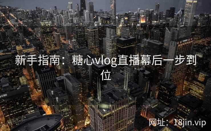 新手指南：糖心vlog直播幕后一步到位