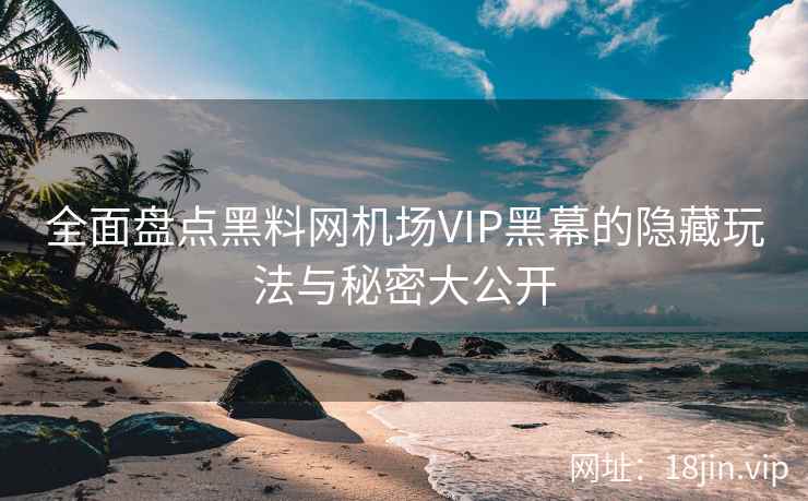全面盘点黑料网机场VIP黑幕的隐藏玩法与秘密大公开